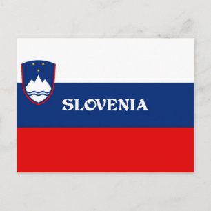 Flagge Sloweniens Postkarte