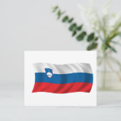 Flagge Sloweniens Postkarte (Stehend Vorderseite)