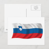 Flagge Sloweniens Postkarte (Vorne/Hinten)