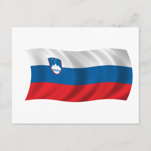 Flagge Sloweniens Postkarte