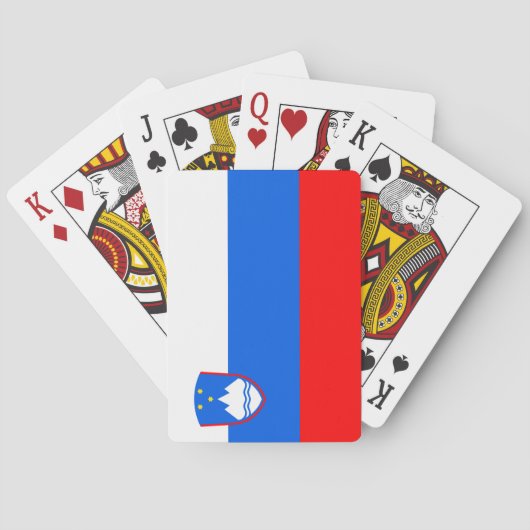 Flagge Sloweniens Spielkarten (Rückseite)
