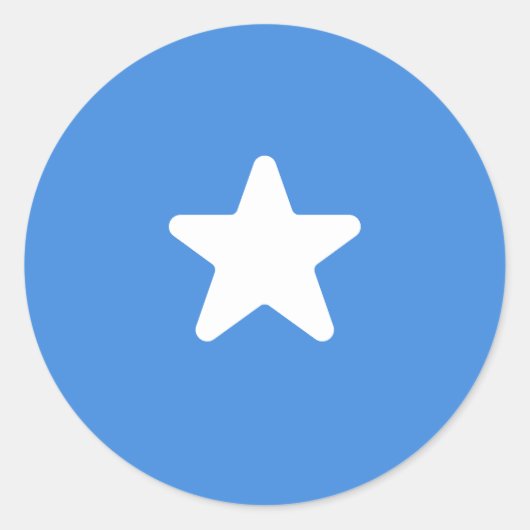 Flagge Somalias Runder Aufkleber (Vorderseite)