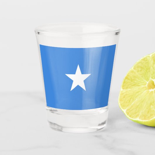Flagge Somalias Schnapsglas (Vorderseite)