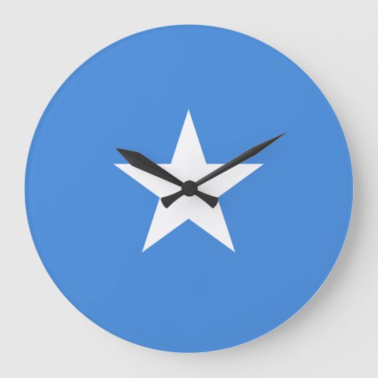 Flagge Somalias (Somalier) Große Wanduhr (Vorderseite)