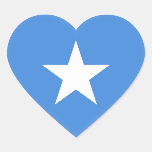 Flagge Somalias (Somalier) Herz-Aufkleber (Vorderseite)
