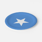 Flagge Somalias (Somalier) Pappteller (Schrägansicht)