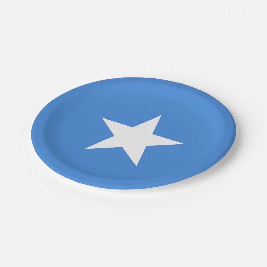 Flagge Somalias (Somalier) Pappteller (Schrägansicht)