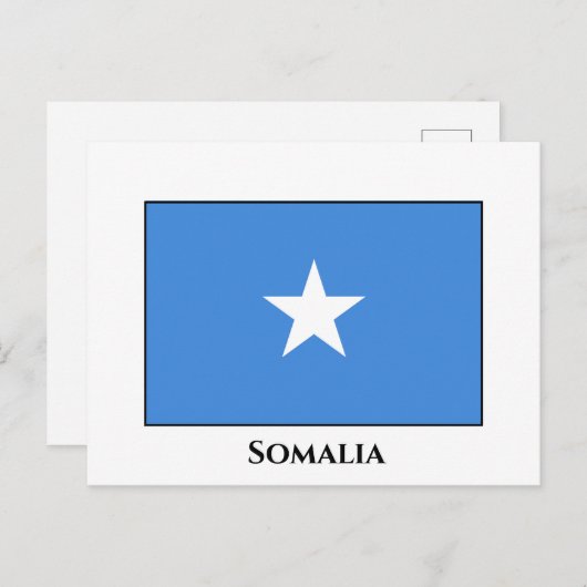 Flagge Somalias (Somalier) Postkarte (Vorne/Hinten)