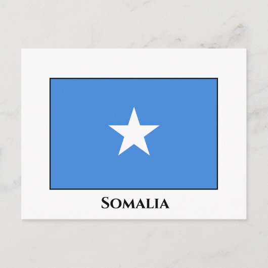 Flagge Somalias (Somalier) Postkarte (Vorderseite)