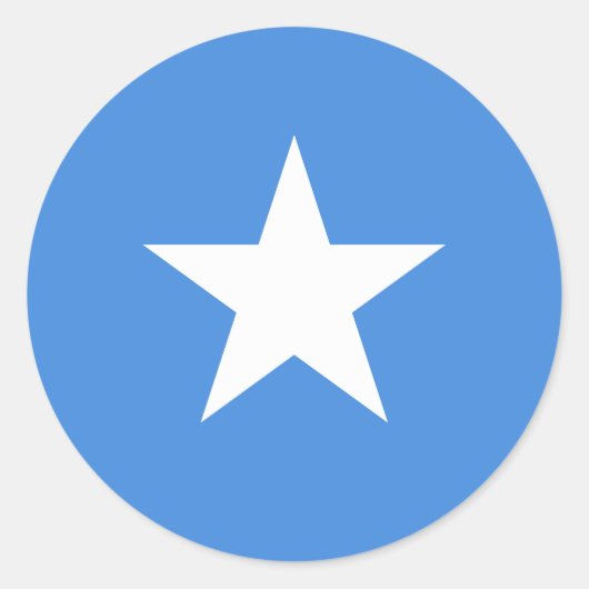 Flagge Somalias (Somalier) Runder Aufkleber (Vorderseite)