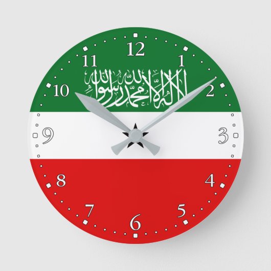 Flagge Somalilands Runde Wanduhr (Vorderseite)