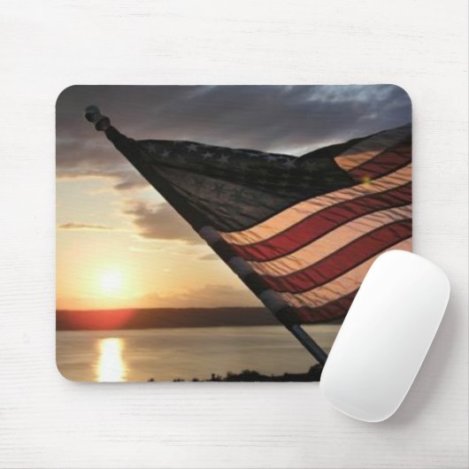 Flagge-Sonnenuntergang Mousepad (Mit Mouse)