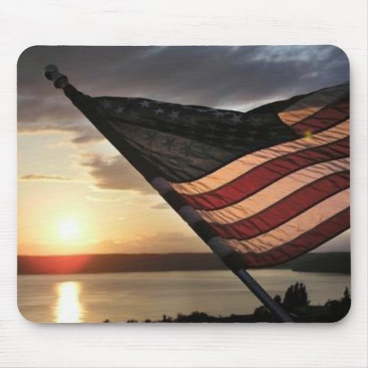 Flagge-Sonnenuntergang Mousepad (Vorne)