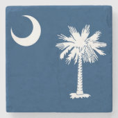 Flagge South CarolinamarmorUntersetzer Steinuntersetzer (Vorderseite)
