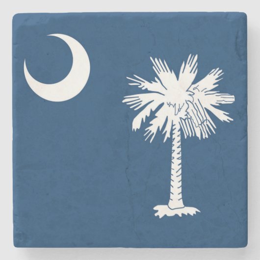 Flagge South CarolinamarmorUntersetzer Steinuntersetzer (Vorderseite)