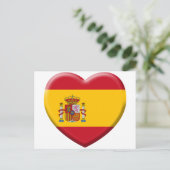 Flagge Spanien Postkarte (Stehend Vorderseite)