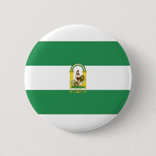 Flagge Spaniens Andalusien Button (Vorderseite)
