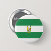 Flagge Spaniens Andalusien Button (Vorne & Hinten)