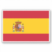 Flagge Spaniens Aufkleber (Vorderseite)