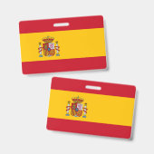 Flagge Spaniens Ausweis (Vorder- & Rückseite)