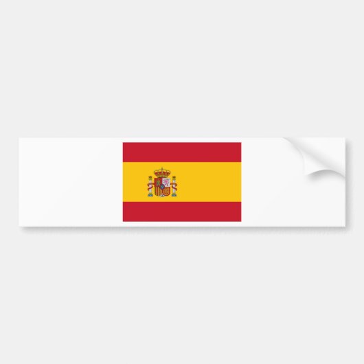 Flagge Spaniens Autoaufkleber (Vorne)