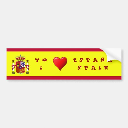 Flagge Spaniens Autoaufkleber (Vorne)