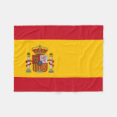 Flagge Spaniens - Bandera de Espana Fleecedecke (Vorderseite (Horizontal))