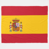 Flagge Spaniens - Bandera de Espana Fleecedecke (Vorderseite (Horizontal))