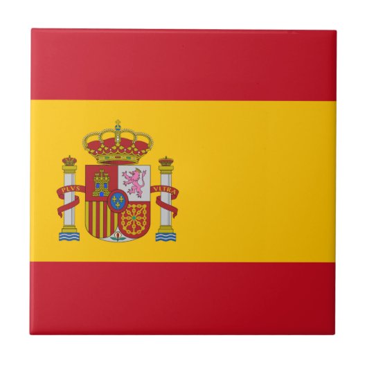 Flagge Spaniens - Bandera de Espana Fliese (Vorderseite)