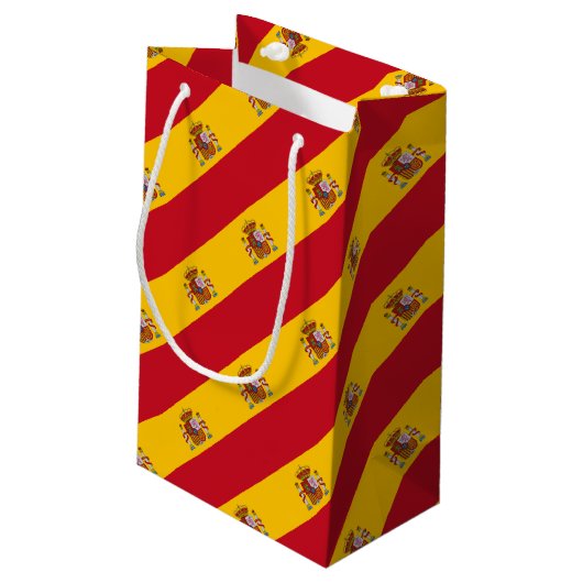 Flagge Spaniens - Bandera de Espana Kleine Geschenktüte (Rückseite Schrägansicht)