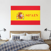 Flagge Spaniens - Bandera de Espana Leinwanddruck (Insitu (Schlafzimmer))