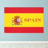 Flagge Spaniens - Bandera de Espana Leinwanddruck (Insitu (Holzboden))