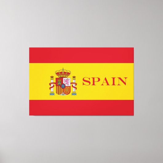Flagge Spaniens - Bandera de Espana Leinwanddruck (Vorderseite)