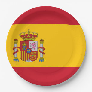 Flagge Spaniens - Bandera de Espana Pappteller