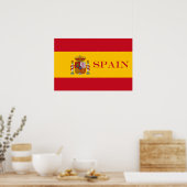 Flagge Spaniens - Bandera de Espana Poster (Küche)