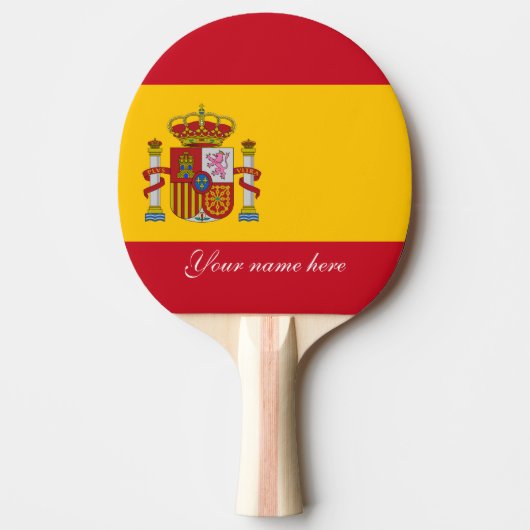 Flagge Spaniens - Bandera de Espana Tischtennis Schläger (Vorderseite)