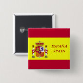 Flagge Spaniens Button (Vorne & Hinten)