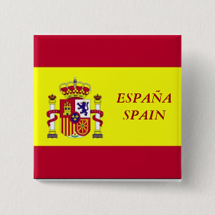 Flagge Spaniens Button