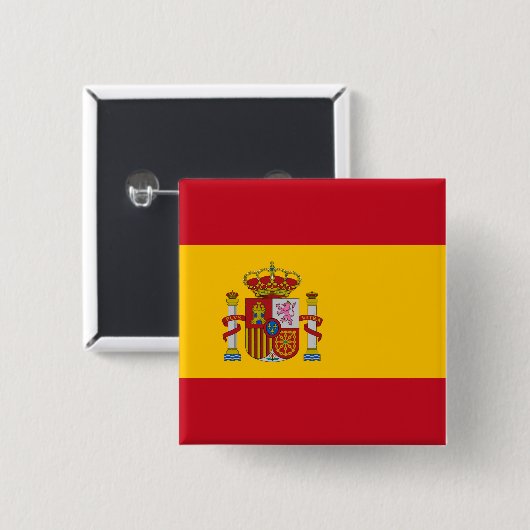 Flagge Spaniens Button (Vorne & Hinten)