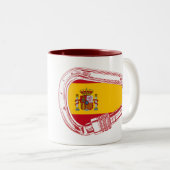 Flagge Spaniens Carabiner Zweifarbige Tasse (VorderseiteRechts)