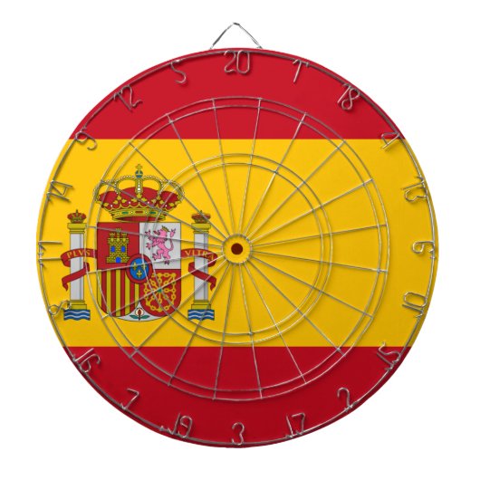 Flagge Spaniens Dartscheibe (vorne)