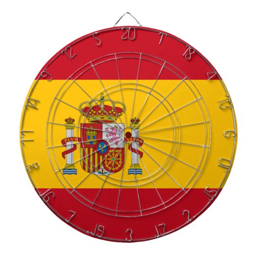 Flagge Spaniens Dartscheibe (vorne)