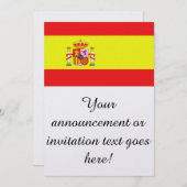 Flagge Spaniens Einladung (Vorne/Hinten)