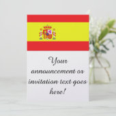 Flagge Spaniens Einladung (Stehend Vorderseite)