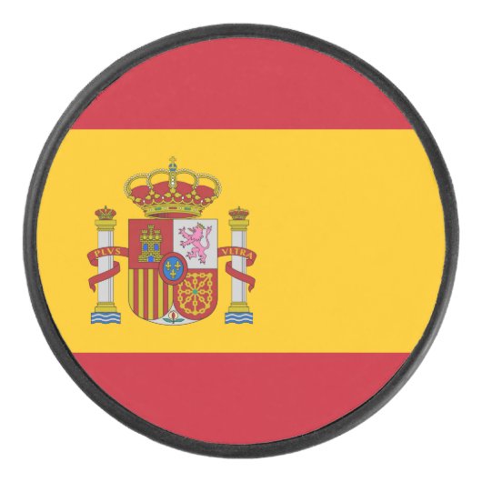 Flagge Spaniens Eishockey Puck (Vorderseite)