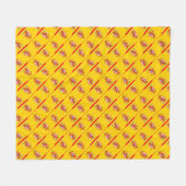Flagge Spaniens Fleecedecke (Vorderseite (Horizontal))