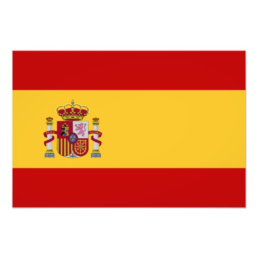 Flagge Spaniens Fotodruck (Vorne)