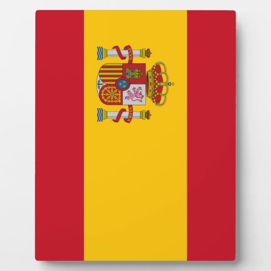 Flagge Spaniens Fotoplatte (Vorderseite)