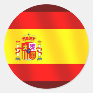Flagge Spaniens für Spanier weltweit Runder Aufkleber