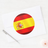 Flagge Spaniens für Spanier weltweit Runder Aufkleber (Umschlag)